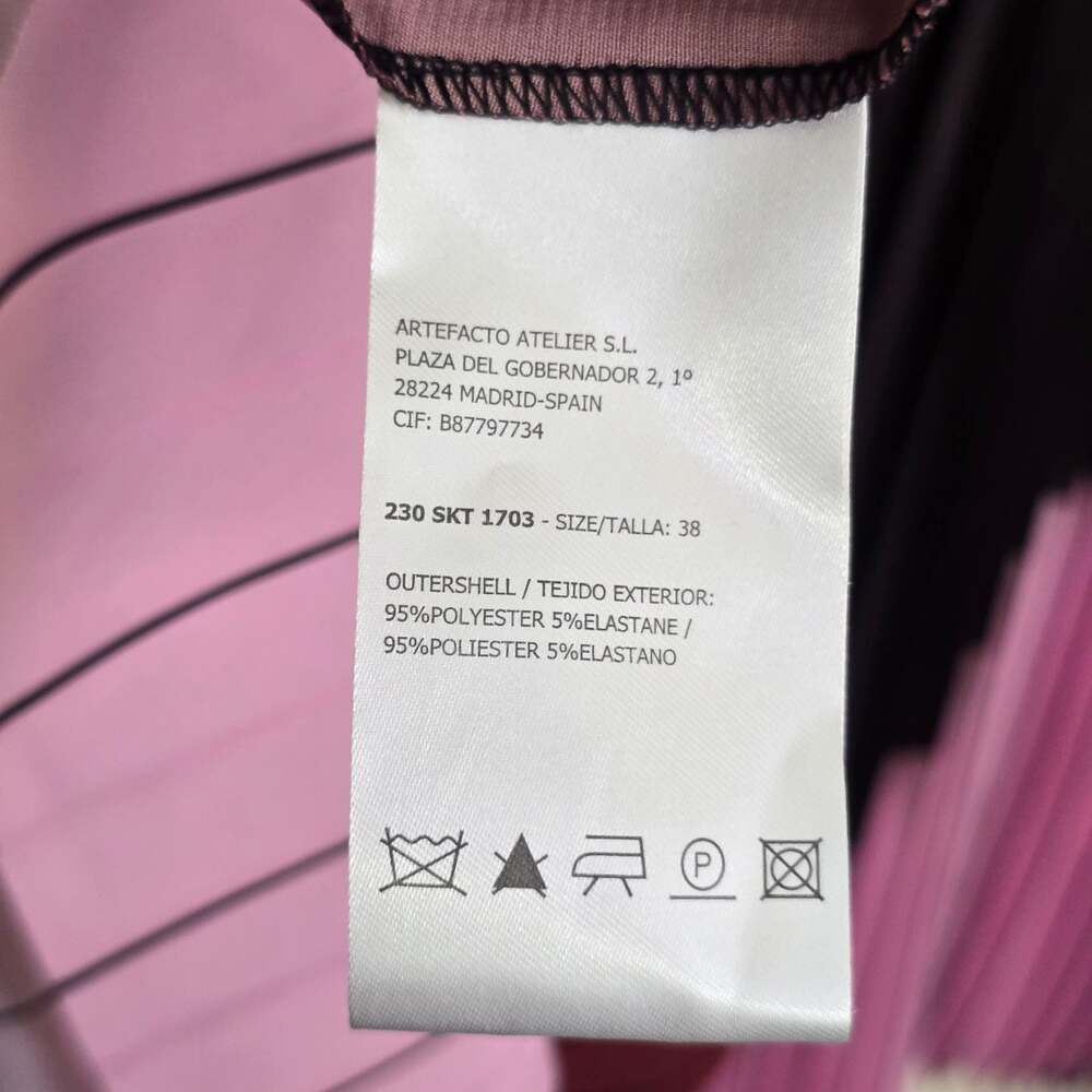 Psophia Vázquez de Castro Colorblock Pleated Midi Skirt Size 38/ US 6 - Picture 3 of 8